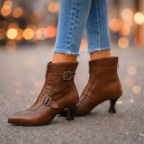 Botine de damă mini cu toc căptușite elegante lungi