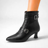 Botine de damă mini cu toc căptușite elegante lungi