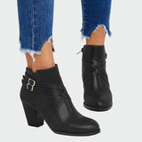 Botine de damă maro din cașmir mini cu toc uni modern confortabile elegante