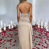 Rochie de damă maxi uni clasic confortabilă lejeră lungă