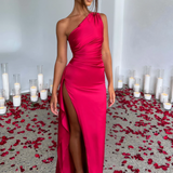 Rochie de damă maxi uni clasic confortabilă lejeră lungă
