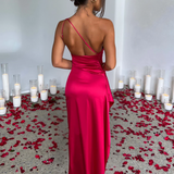 Rochie de damă maxi uni clasic confortabilă lejeră lungă