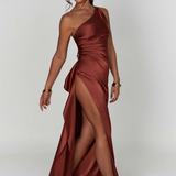 Rochie de damă maxi uni clasic confortabilă lejeră lungă
