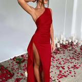 Rochie de damă maxi uni clasic confortabilă lejeră lungă
