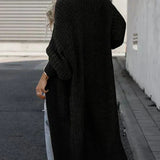 Cardigan de damă lung relaxat cu buzunare elegant moale