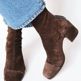 Botine de damă cu toc casual modern elegante