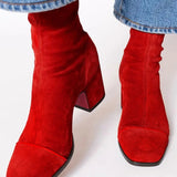 Botine de damă cu toc casual modern elegante