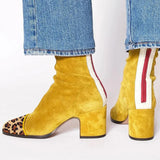Botine de damă cu toc casual modern elegante