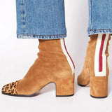 Botine de damă cu toc casual modern elegante