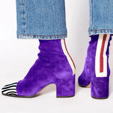 Botine de damă cu toc casual modern elegante