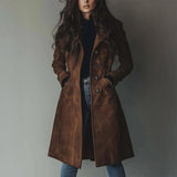 Palton de damă gri lung vintage confortabil elegant