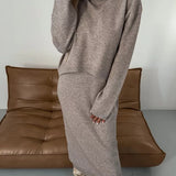 Set de damă de iarnă lejer maxi uni casual confortabil călduros moale