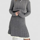 Set de damă tricotat mini casual elastic elegant