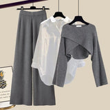 Set de damă larg lung cu mâneci lungi clasic confortabil elegant moale modern